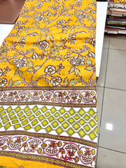 Yellow Floral Jaipuri Dohar