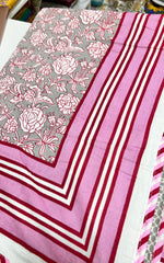 Pink Grey Jaipuri Dohar