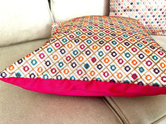 Multicoloured Mirror Cushion Cover