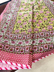 Pink Yellow Jaipuri Dohar