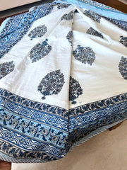 Blue Floral Jaipuri Dohar