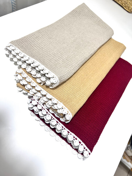 Kitchen Towel: Ash Camel Maroon Combo 4