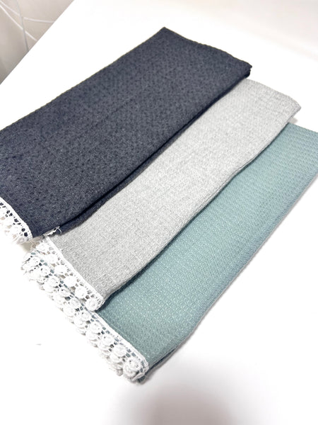 Kitchen Towel: Graphite Grey Mint Combo 3