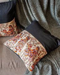 Madhubani Black Jodha Cushion Covers