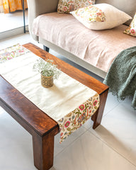 Table Runner White Garden - Small