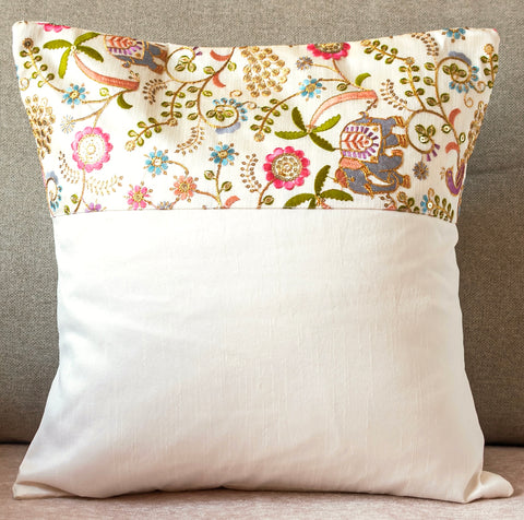 Half White Garden Cushion Covers