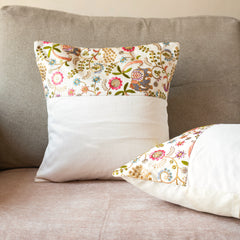 Half White Garden Cushion Covers