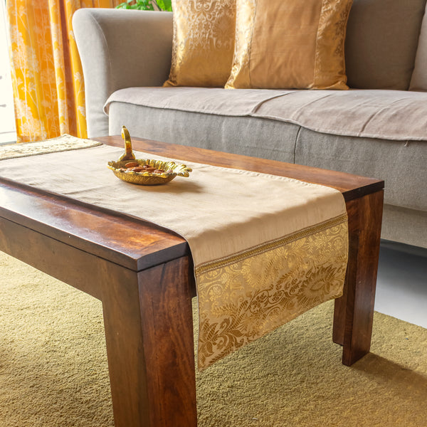 Gold Banarasi Table Runner - Small