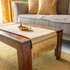 Gold Banarasi Table Runner - Small