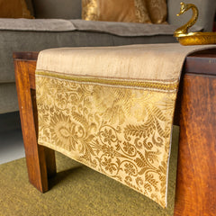 Gold Banarasi Table Runner - Small