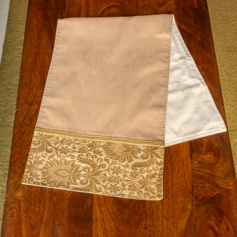 Gold Banarasi Table Runner - Small