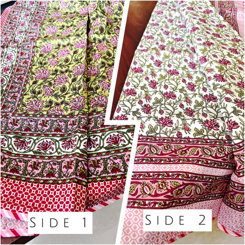 Pink Yellow Jaipuri Dohar