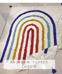 Rainbow Tufted Throw