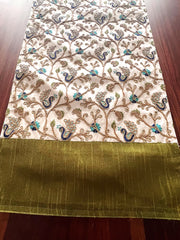 Peacock Garden - Table Runner with 6 Mats