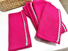 Pink Waffle Table Napkins
