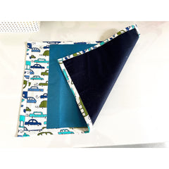 Blue Car PVC Mats: Set of 2