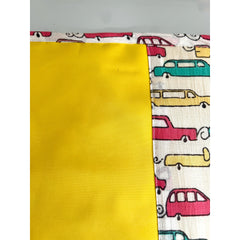 Pastel Car in Yellow PVC Mats: Set of 2