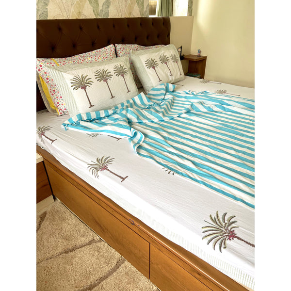 Blue White Stripes Dohar
