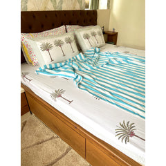 Blue White Stripes Dohar