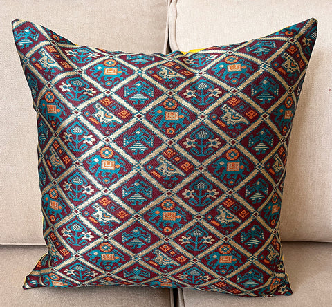 Brown Patola Cushion Cover
