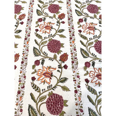 Carnation Handblock Printed Tablecloth