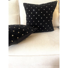 Set of 5 Black Velvet 16"x16" Cushion Cover