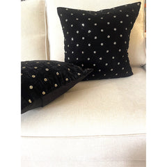 Set of 4 Black Velvet 16"x16" Cushion Cover