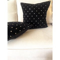 Set of 5: Black Velvet 16"x16" Cushion Cover