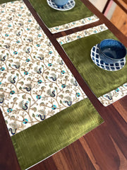 Peacock Garden - Table Runner with 6 Mats