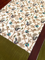 Peacock Garden - Table Runner with 6 Mats