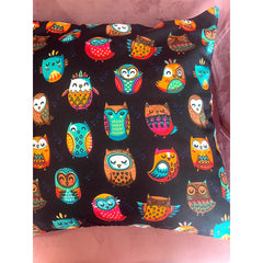 Set of 2: Black Owl Cushion Covers