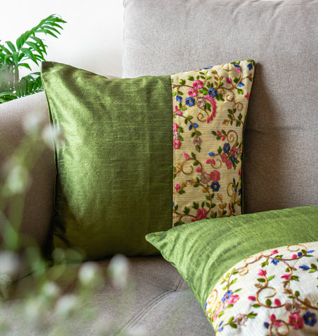 Embroidery Half Eden Garden Cushion Covers