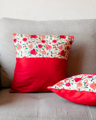 Embroidery Half Rose Garden Cushion Covers