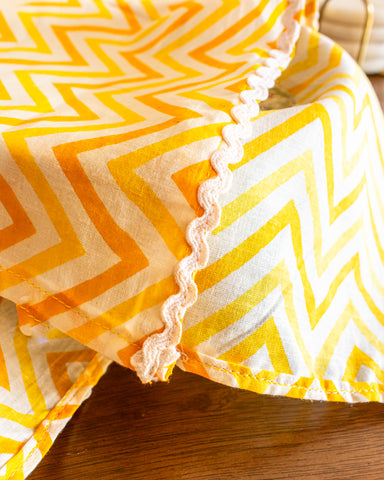Yellow Chevron Roti Covers