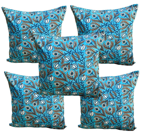Midnight Anaar Powder Blue Cushion Covers Set of 5