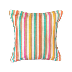 Set of 5: Multicoloured Stripes Cushion Covers 16"x16"