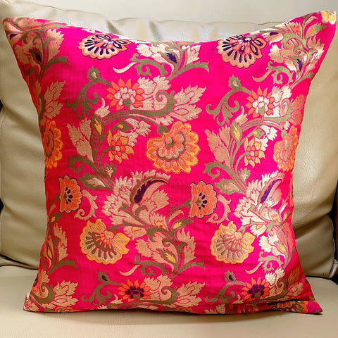 Pink Oriental Cushion Cover