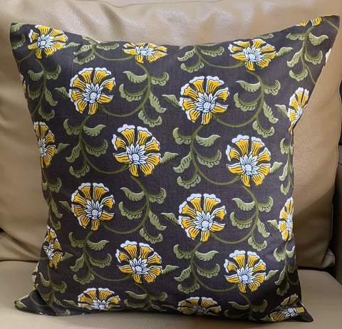 Set of 5: Olive Yellow Mix and Match Cushion Covers 16"x16"