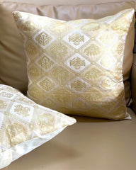 Off White Patola Set of 5 Cushion Covers 16"x16"