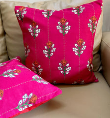 Pink Dotted Set of 5 Cushion Covers 16"x16"