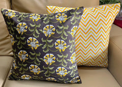 Set of 5: Olive Yellow Mix and Match Cushion Covers 16"x16"