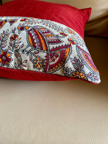 Madhubani: Maroon Panchi