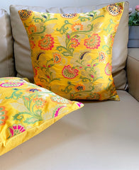 Yellow Oriental Cushion Cover