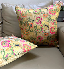 Gold Oriental Cushion Cover
