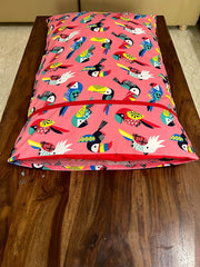 Peach Birds Pillow Covers