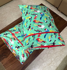Green Birds Pillow Covers