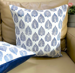 Set of 5: Blue Feather Cushion Cover