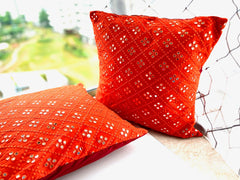 Orange Mirror Cushion Cover