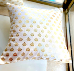 White Gold Cushion Cover