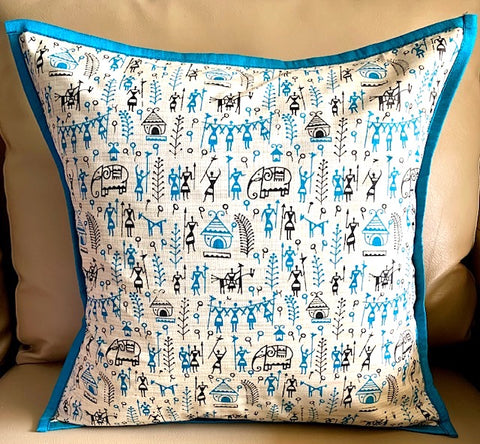 Set of 5: Warli Blue